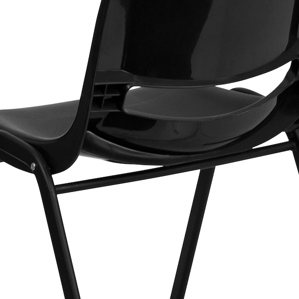 Flash Furniture Stack Chair, Frame, Black, 14" - RUT-14-PDR-BLACK-GG