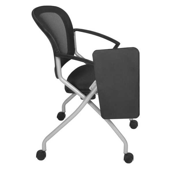 Regency Nesting Chairs, 29 W 25-29 L 33 H, Metal, Fabric Seat - 2309BKTABBK