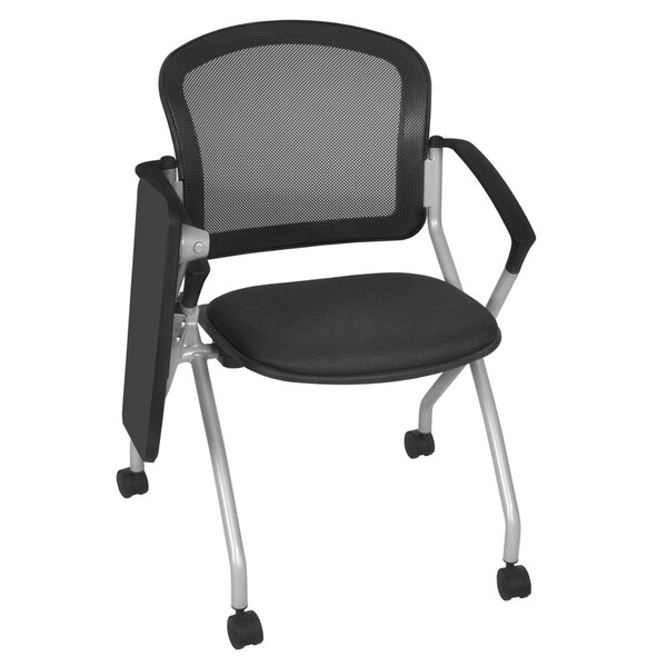 Regency Nesting Chairs, 29 W 25-29 L 33 H, Metal, Fabric Seat - 2309BKTABBK