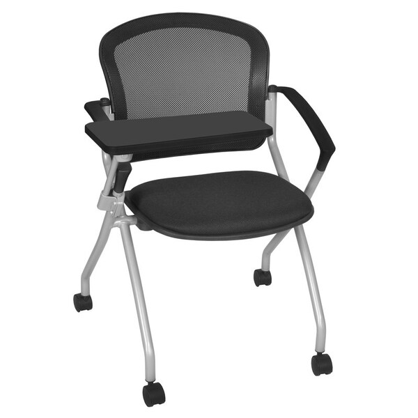 Regency Nesting Chairs, 29 W 25-29 L 33 H, Metal, Fabric Seat - 2309BKTABBK