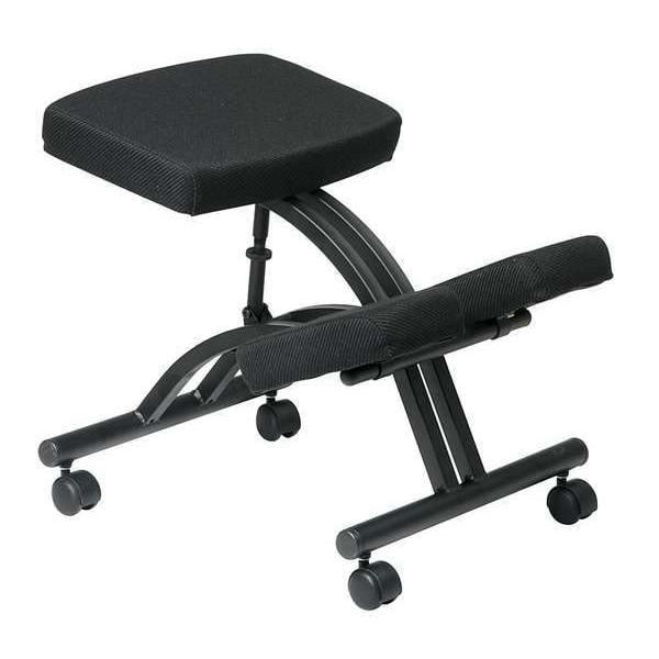 Office Star Knee Chair Knee Desk Chair, 20-1/2" to 28" Height, Fabric, Gray - KCM1420