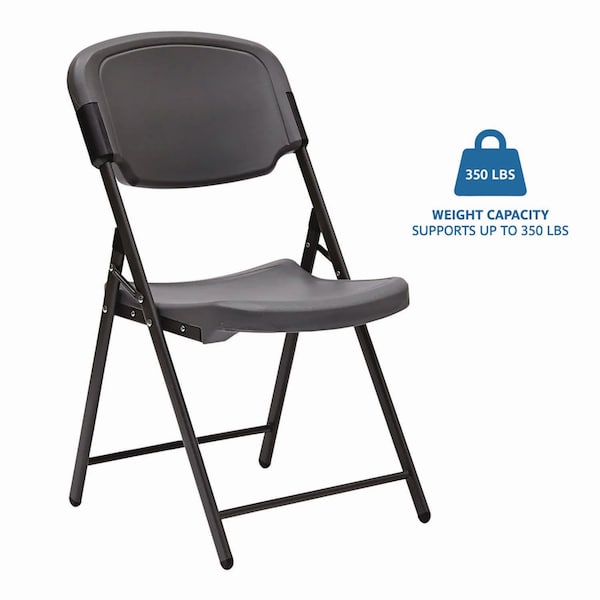 Iceberg Rough N Ready Series Resin Folding Chair, 18.75"W35.5"H - 64007