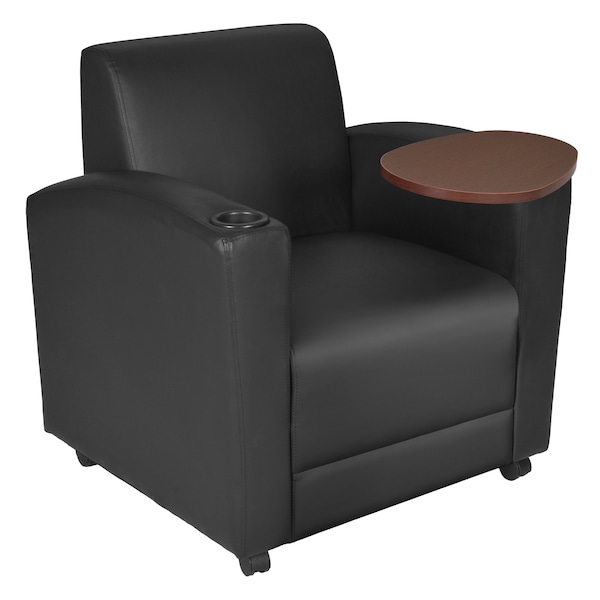 Regency Armchairs, Black Seat, 31 W 29 L 33 H, Wood, Vinyl Seat - 7701NSJVBK