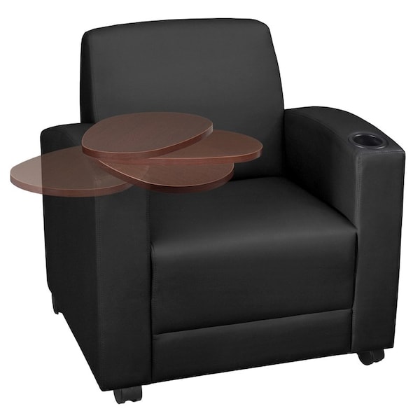 Regency Armchairs, Black Seat, 31 W 29 L 33 H, Wood, Vinyl Seat - 7701NSJVBK