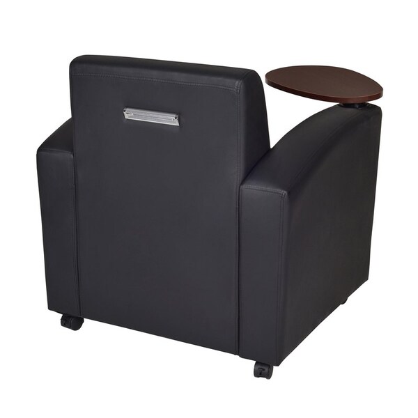 Regency Armchairs, Black Seat, 31 W 29 L 33 H, Wood, Vinyl Seat - 7701NSJVBK