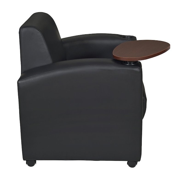 Regency Armchairs, Black Seat, 31 W 29 L 33 H, Wood, Vinyl Seat - 7701NSJVBK