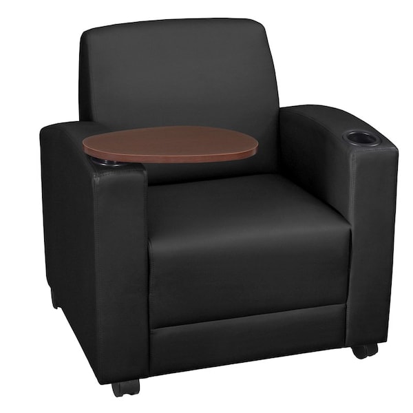 Regency Armchairs, Black Seat, 31 W 29 L 33 H, Wood, Vinyl Seat - 7701NSJVBK