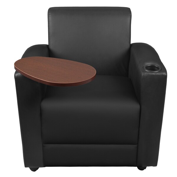 Regency Armchairs, Black Seat, 31 W 29 L 33 H, Wood, Vinyl Seat - 7701NSJVBK
