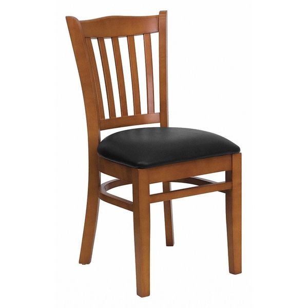 Flash Furniture Hercules Restaurant Chair, Wood Back, 17-1/2 in W 20-3/4" L 34-1/2" H - XU-DGW0008VRT-CHY-BLKV-GG