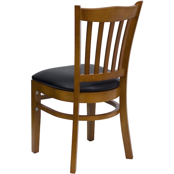 Flash Furniture Hercules Restaurant Chair, Wood Back, 17-1/2 in W 20-3/4" L 34-1/2" H - XU-DGW0008VRT-CHY-BLKV-GG