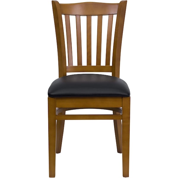 Flash Furniture Hercules Restaurant Chair, Wood Back, 17-1/2 in W 20-3/4" L 34-1/2" H - XU-DGW0008VRT-CHY-BLKV-GG