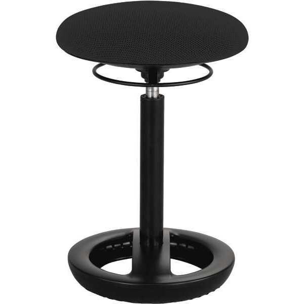 Safco Desk Chair Desk Chair, Height Chair, Black, 17" Height, Vinyl, Black - 3000BL