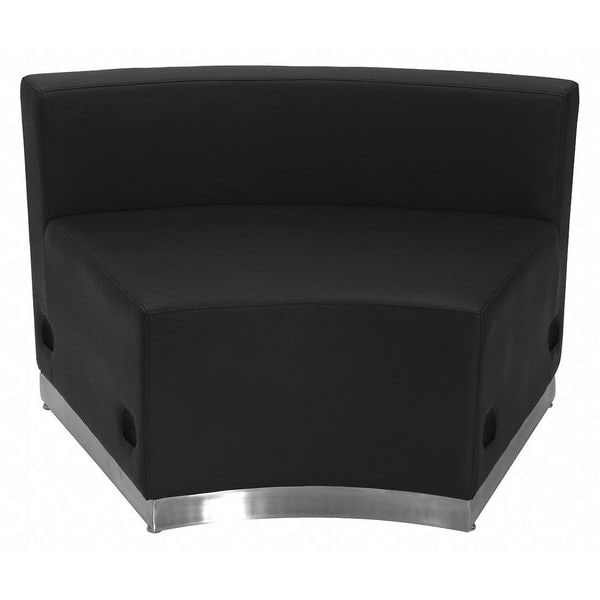 Flash Furniture Hercules Alon Concave Chair, Black Back, 41-1/2 in W 25-1/4" L 27" H, Leather Seat - ZB-803-INSEAT-BK-GG