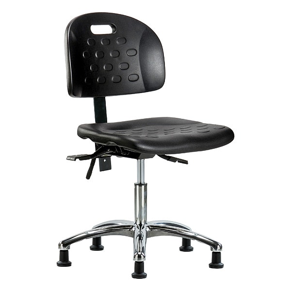 Zoro Select Ergonomic Chair Ergonomic Chair, No Arms, 17-3/4" to 23" Height, Vinyl, Black - BR-HPDHCH-CR-T0-A0-RG-BLK