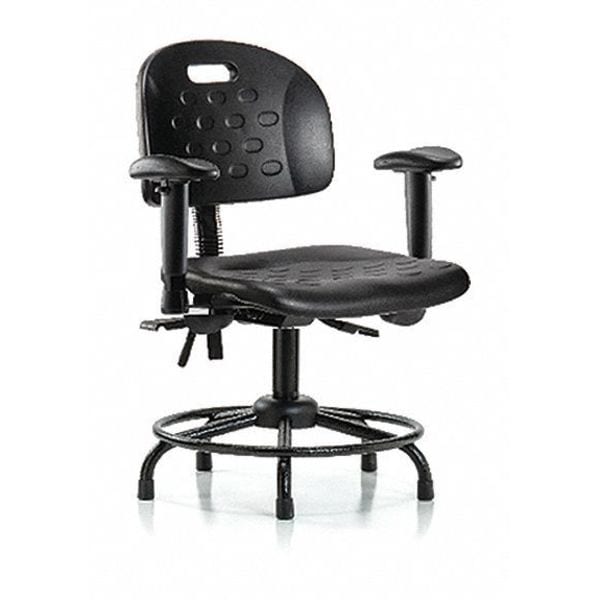 Blue Ridge Ergonomics Desk Chair Newport Desk Chair, RT, AA, Glides, Adjustable Arms, 17" to 22" Height, Black; Blue - BR-HPDHCH-RT-T0-A1-RG