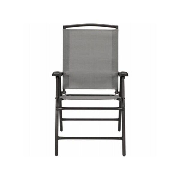 Woodard Sunny Isles Sling Fabric Steel Folding Chair, Graphite - 270109