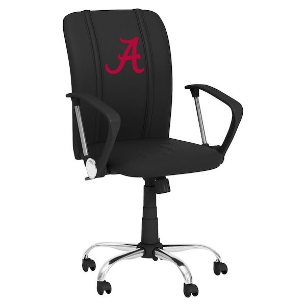 Dreamseat Curve Task Chair with Alabama Crimson Tide Red A Logo - XZOCCURVE-PSCOL12071