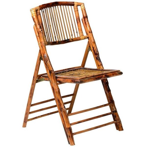 Commerical Seating Products Commerical Seating Products BO-100-SB-WEB1 American Classic Bamboo Folding Chair - 34 x 18.25 x 21.5 in. - BO-100-SB-WEB1