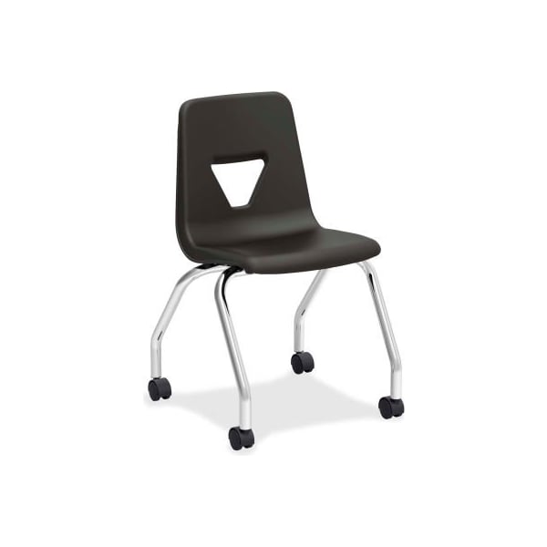 Lorell Classroom Mobile Chair - Polypropylene - Black - 2/PK - 99911