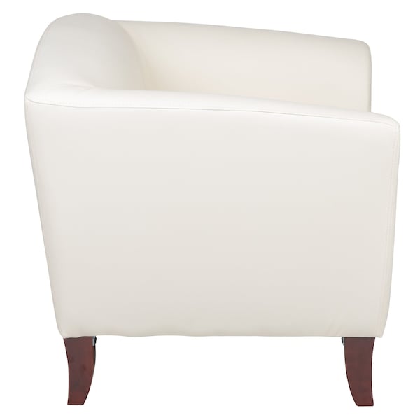 Flash Furniture Hercules Imperial Chair, 33-1/2 in W 31" L 29" H, Sloping, Leather Seat - 111-1-WH-GG
