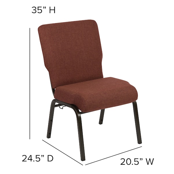 Flash Furniture Advantage 20.5 in. Cinnamon Molded Foam Church Chair - PCCF-107