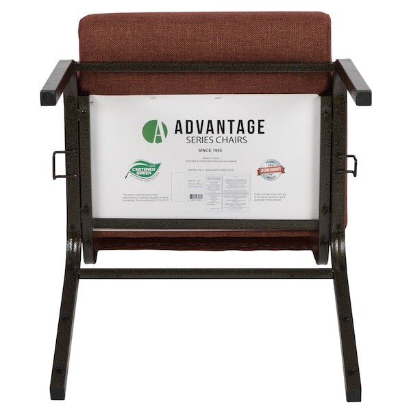 Flash Furniture Advantage 20.5 in. Cinnamon Molded Foam Church Chair - PCCF-107