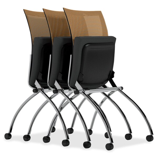 Mayline Training Chair Valor Training Chair, Hgh Back, No Arms, No Arms, 18-1/2" Height, Fabric, Black/Red - TSH2BR