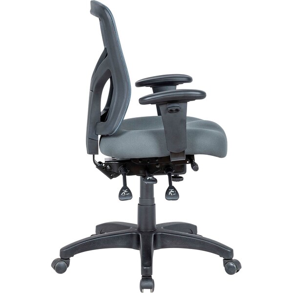 Global Industrial Mesh Back Multifunctional Chair, Gray Seat w/ Gray Mesh - 695943GY