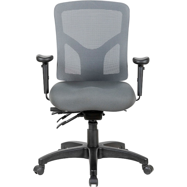 Global Industrial Mesh Back Multifunctional Chair, Gray Seat w/ Gray Mesh - 695943GY