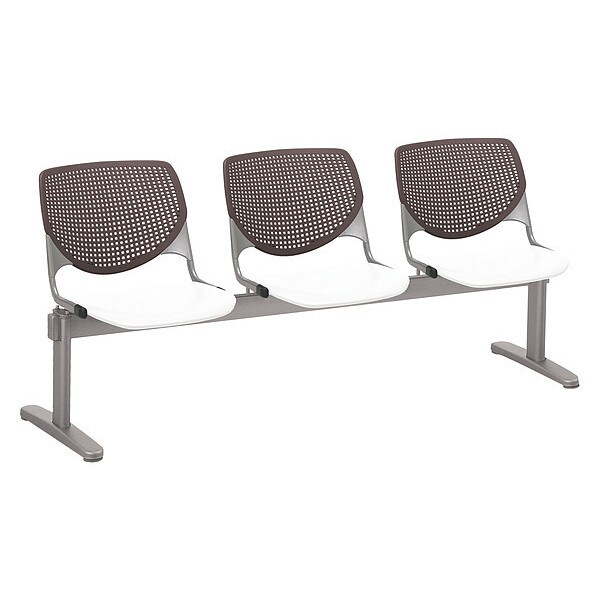 Kfi Kool Beam Seat Beam Seating, Tan Back, 71 in W 22" L 31" H, Polypropylene Seat - 2300BEAM3-BP18-SP08