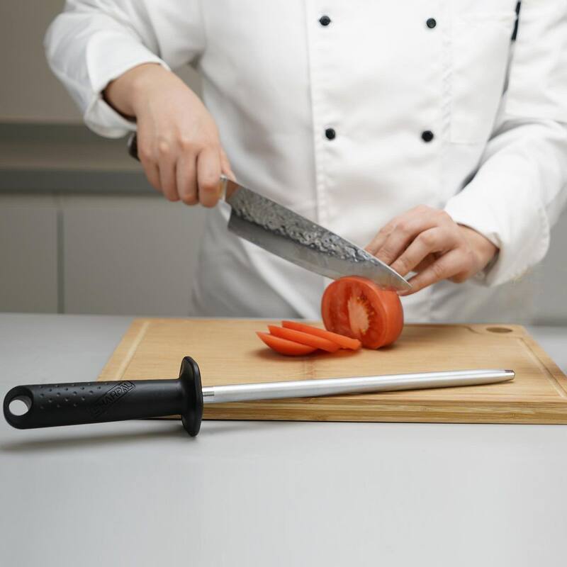Sharpal Diamond Solid Sharpening Steel Knife Blade Sharpener Honing Rod Professional Kitchen Chef Stick Safet & Easy to Use - 119N
