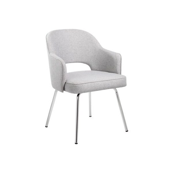 Boss Office Products Boss Linen Guest Chair - Granite Gray - B489C-GR