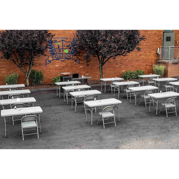 National Public Seating Folding Chair, Steel, Gray, PK4 - 902