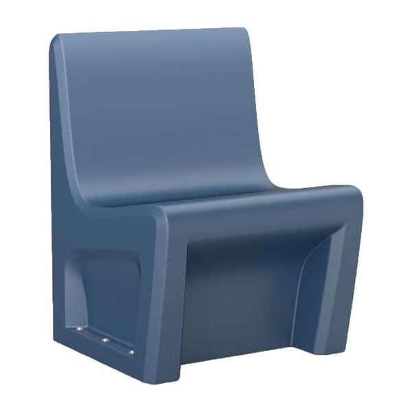 Cortech Armless Chair, Midnight Blue Seat, 24 in W 24 in L 33 in H, Polyethylene Seat - 116484MB