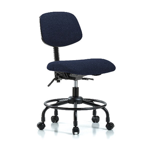 Blue Ridge Ergonomics Desk Chair Desk Chair, Fabric, RT Tilt Casters, Nav, No Arms, 21" to 26" Height, Fabric, Dark Blue - BR-FDHCH-RT-T1-A0-RC-F45