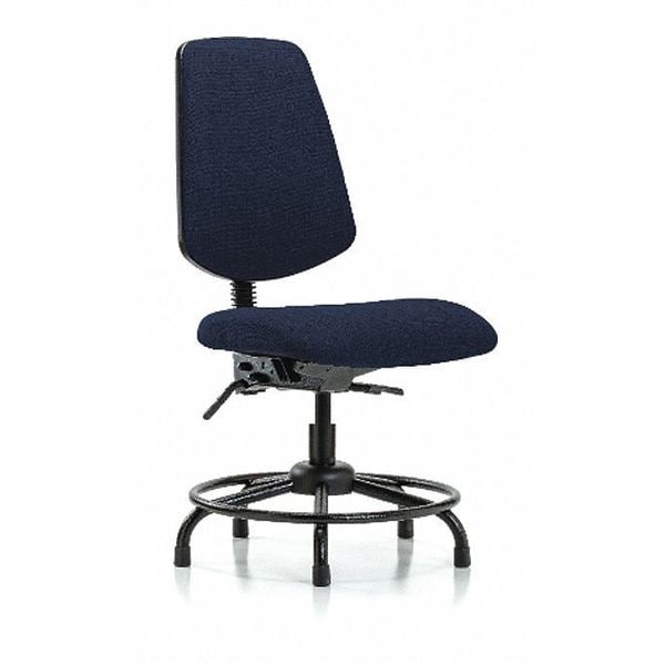 Blue Ridge Ergonomics Desk Chair Fab Desk Chair, Med, Bk, RT, Glides, Navy, No Arms, 19" to 24" Height, Fabric, Dark Blue - BR-FDHCH-MB-RT-T0-A0-RG-F45
