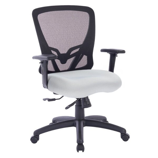 We'Re It Zapp Series Black Mesh Back Adjustable Task Chair with Seat Slide, Grey Fabric Seat and Black Frame - OFD501F-GRY