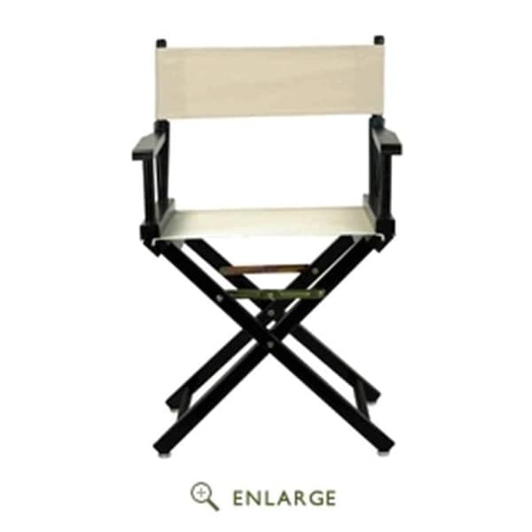 Casual Home Casual Home 200-02-021-12 18 in. Directors Chair Black Frame with Natural & Wheat Canvas - 200-02/021-12