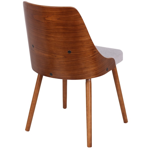 Lumisource Anabelle Dining/Accent Chair in Walnut and Grey Fabric - CH-ANBEL WL+GY