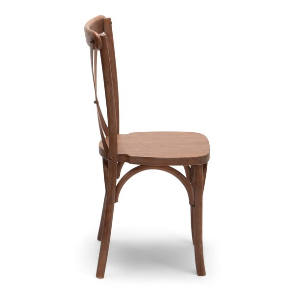Atlas Commercial Products Madison Cross Back Chair, Mark II, Antique Fruitwood - XBC45AFW