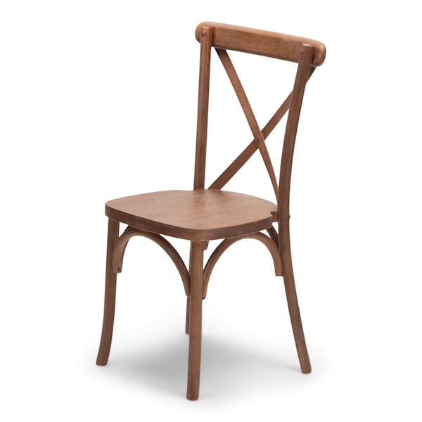 Atlas Commercial Products Madison Cross Back Chair, Mark II, Antique Fruitwood - XBC45AFW
