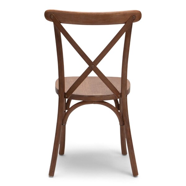 Atlas Commercial Products Madison Cross Back Chair, Mark II, Antique Fruitwood - XBC45AFW