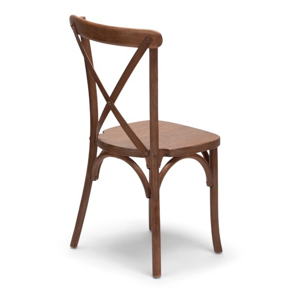 Atlas Commercial Products Madison Cross Back Chair, Mark II, Antique Fruitwood - XBC45AFW