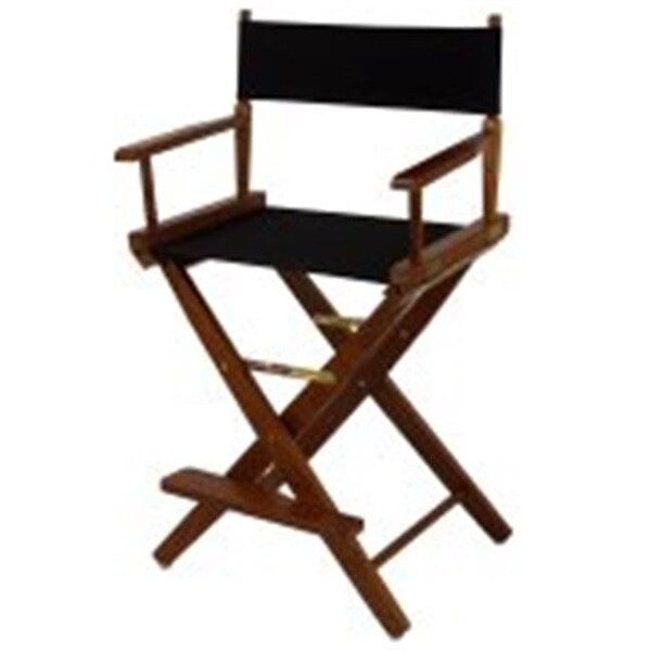 American Trail American Trails 206-24-032-15 24 in. Extra-Wide Premium Directors Chair; Oak Frame with Black Color Cover - 206-24/032-15