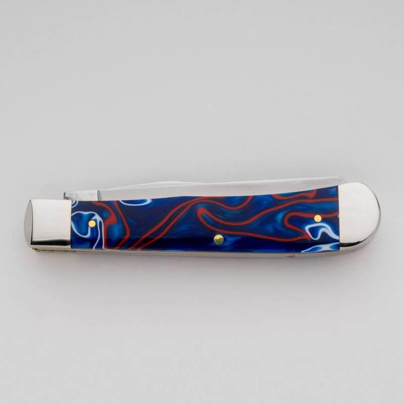 W.R. Case and Sons Cutlery Co. Patriotic Kirinite Trapper Pocket Knife - FI11200