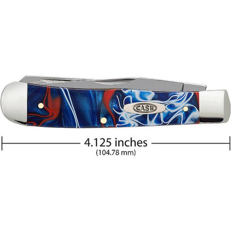 W.R. Case and Sons Cutlery Co. Patriotic Kirinite Trapper Pocket Knife - FI11200