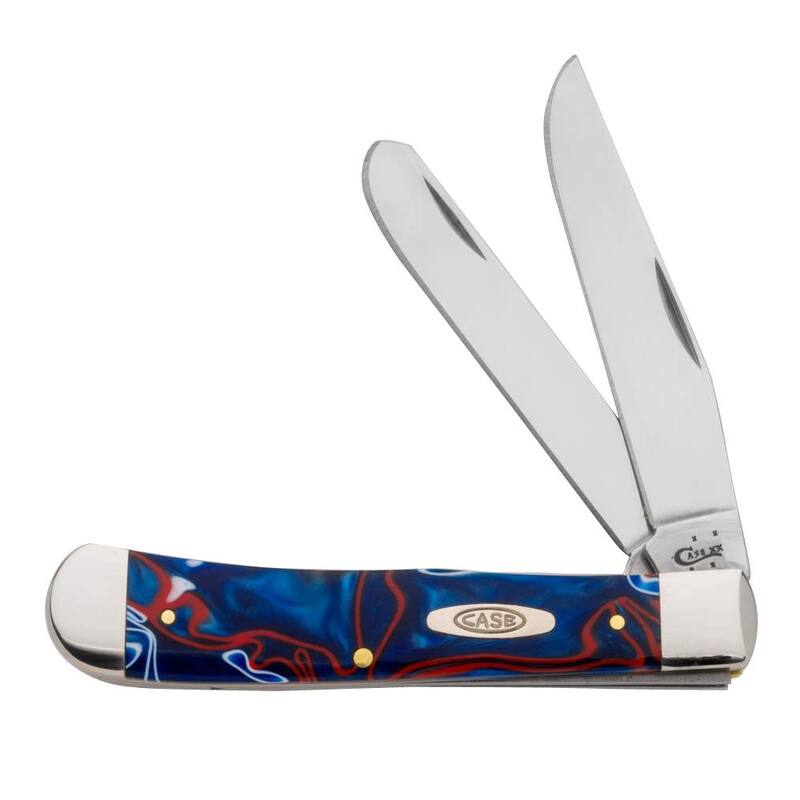 W.R. Case and Sons Cutlery Co. Patriotic Kirinite Trapper Pocket Knife - FI11200