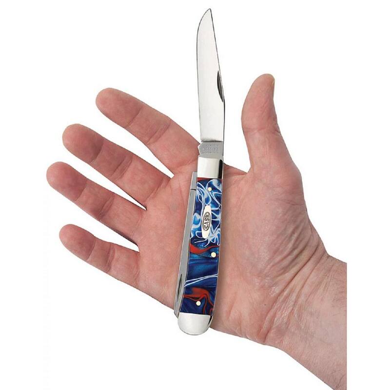 W.R. Case and Sons Cutlery Co. Patriotic Kirinite Trapper Pocket Knife - FI11200
