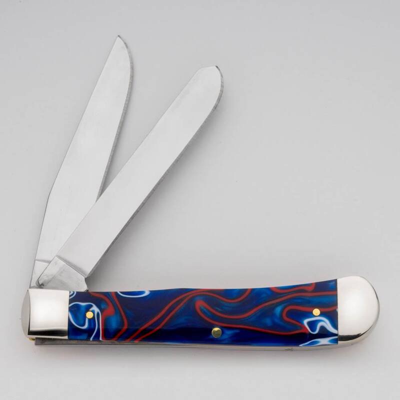 W.R. Case and Sons Cutlery Co. Patriotic Kirinite Trapper Pocket Knife - FI11200