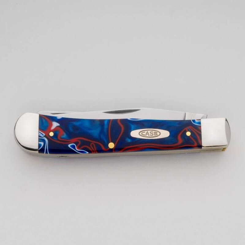 W.R. Case and Sons Cutlery Co. Patriotic Kirinite Trapper Pocket Knife - FI11200
